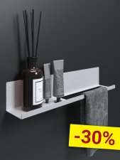 Вешалка держатель для полотенец в ванную комнату 50x9x9 Белый