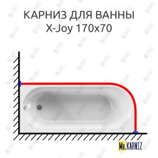 Карниз для ванны Am.Pm. X-Joy 170x70 Усиленный 25 мм MrKARNIZ