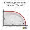 Карниз для ванны Royal Bath ALPINE 170 Усиленный 20 мм MrKARNIZ фото 1
