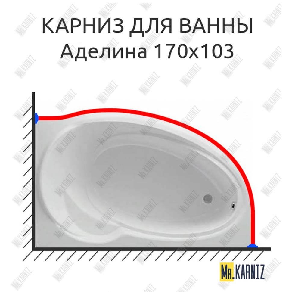 Карниз для ванны Фэма Аделина 170 Усиленный 20 мм MrKARNIZ Карниз для ванны Фэма Аделина 170 Усиленный 20 мм MrKARNIZ
