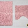 Комплект ковриков для ванной и туалета Люкс розовый фото 2