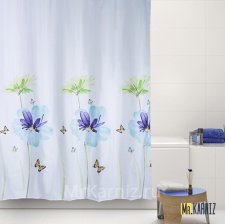 Штора для ванной Flowers бежевая