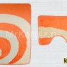 Комплект ковриков для ванной и туалета Орбита оранжевый фото 2