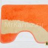 Комплект ковриков для ванной и туалета Орбита оранжевый фото 4