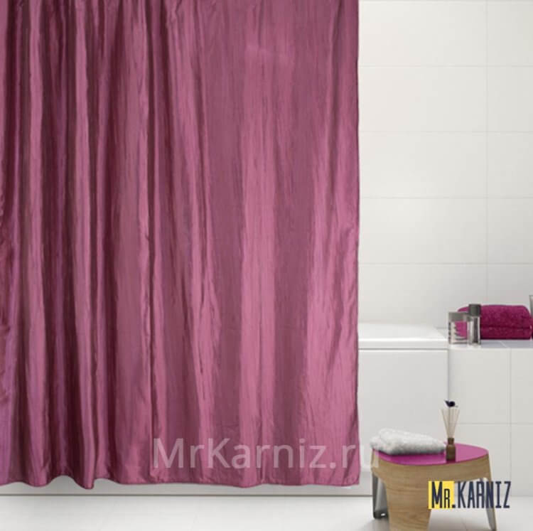 Штора для ванной Двухслойная Органза бордовая в Санкт-Петербурге! Цена ...