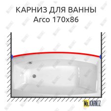 Карниз для ванны Balteco Arco Передний борт 170х86 Усиленный 25 мм MrKARNIZ