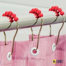 Кольца для штор Piercing Красный 12 шт.