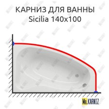 Карниз для ванны Cersanit Sicilia 140х100 Усиленный 20 мм MrKARNIZ
